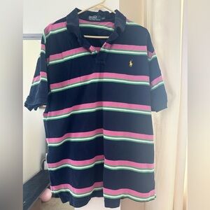 Polo Ralph Lauren multicolor striped cotton pique polo shirt.